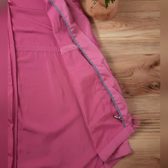 Steve Madden Pink Zip Front Long Raincoat - Picture 6 of 13